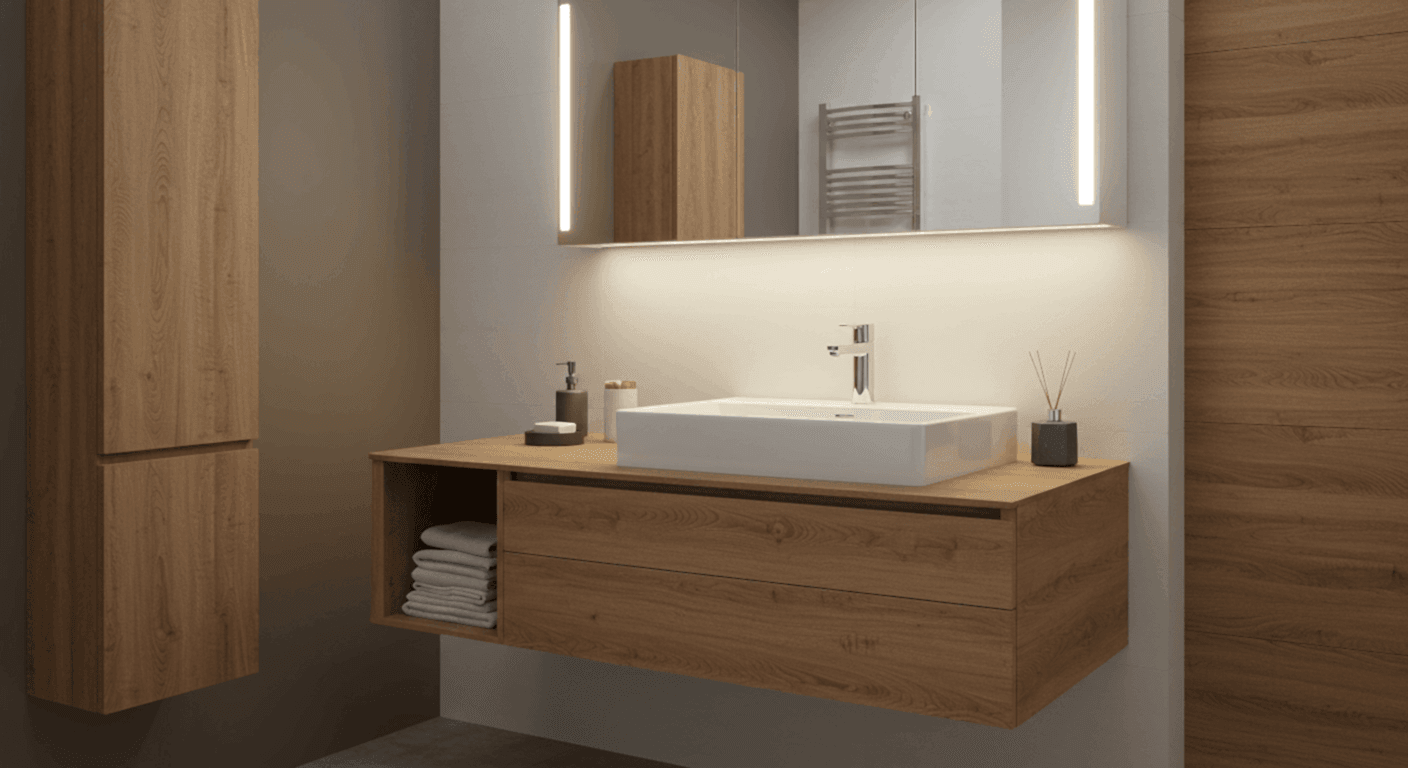 Modern banyo mobilyası tasarımı