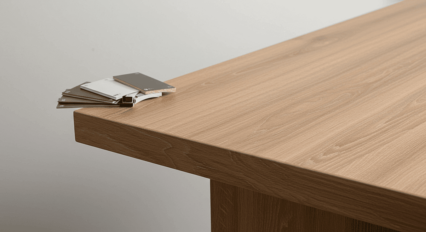 Melamin kaplı yüzey detayı